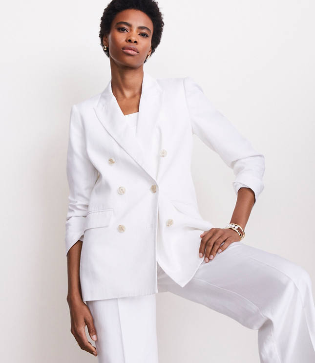 Petite LOFT Versa Pure Spun Double Breasted Blazer