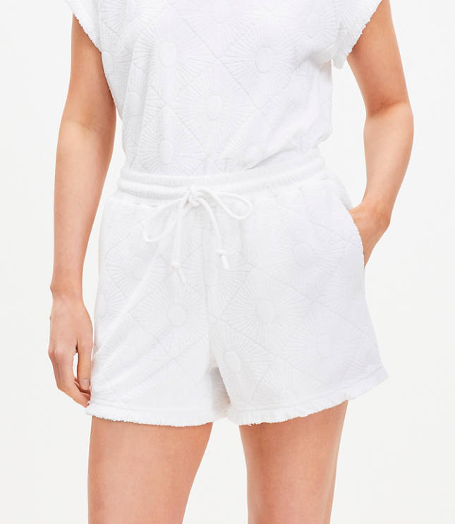 LOFT Beach Fringe Terry Shorts