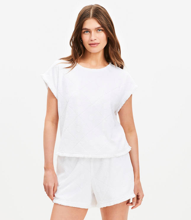 LOFT Beach Fringe Terry Top