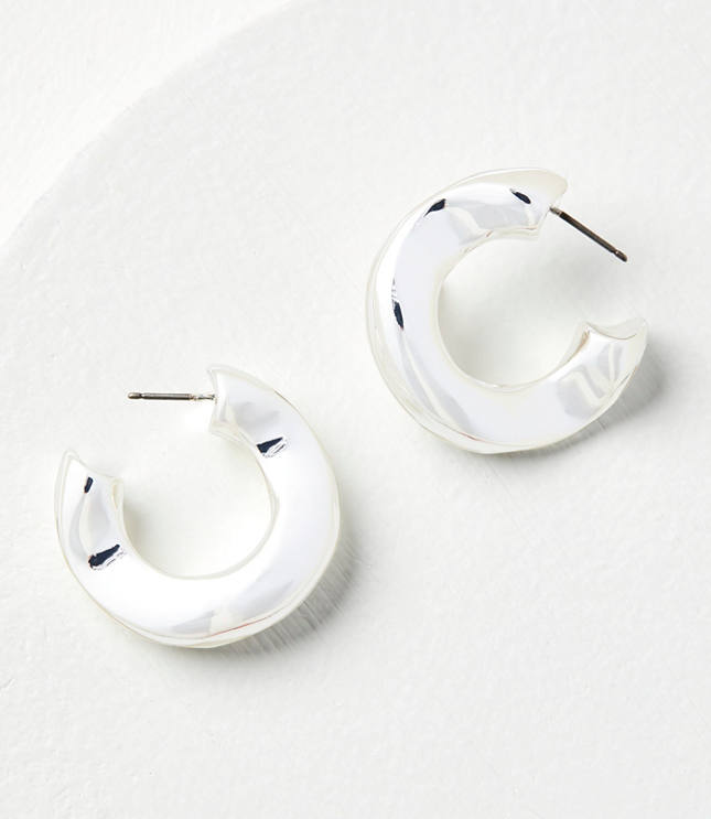 Chunky Molded Hoop Earrings