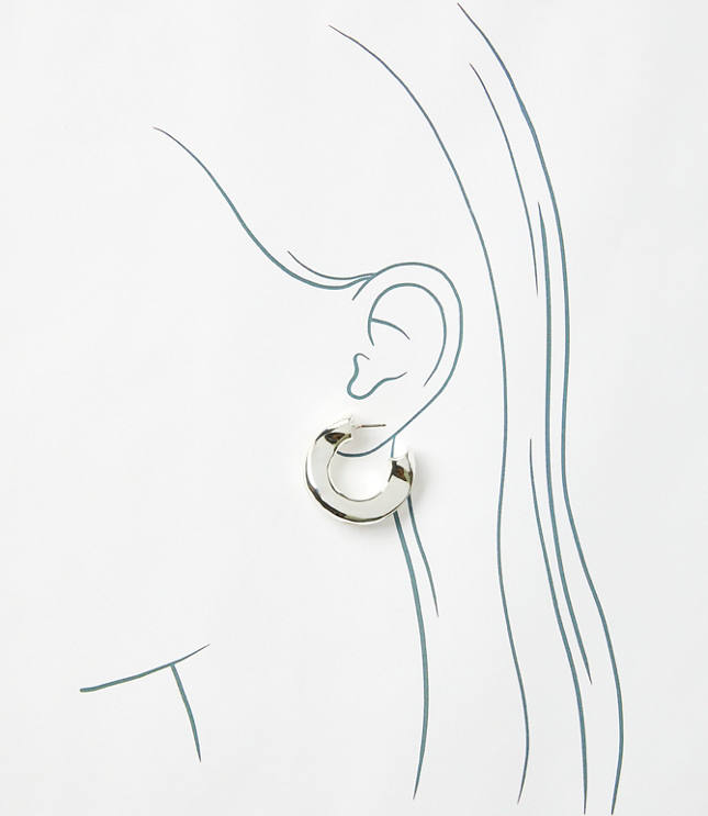 Chunky Molded Hoop Earrings