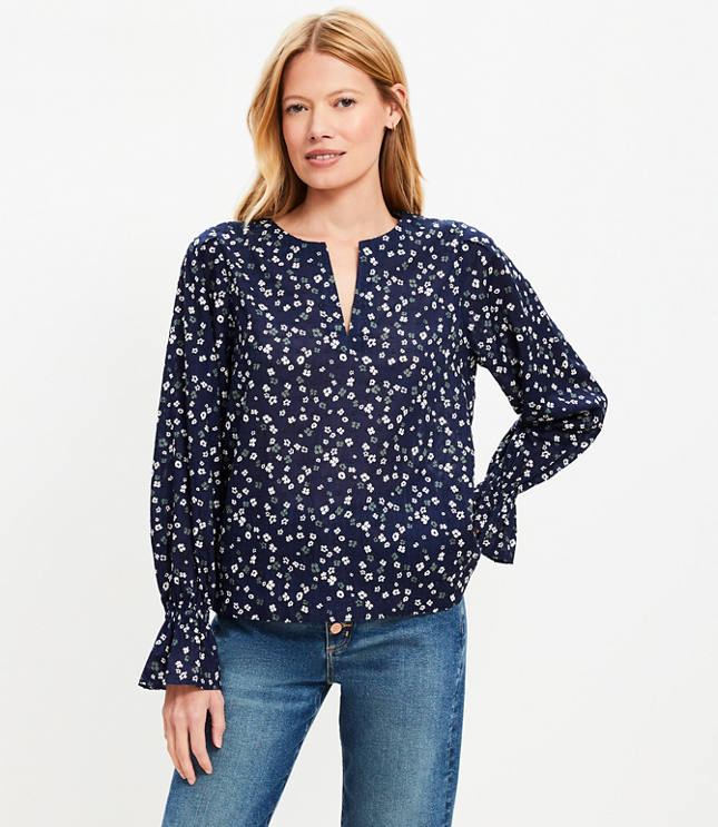 Bloom Split Neck Blouse