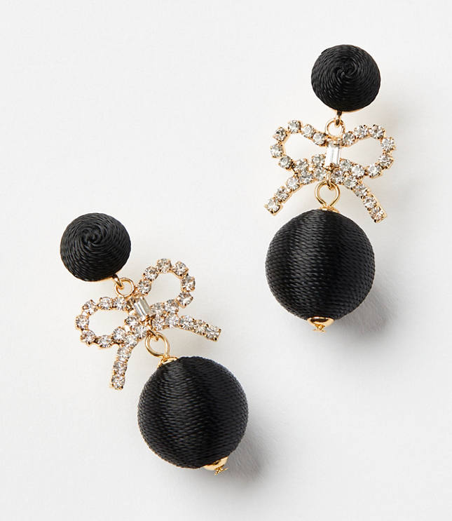 Bow Bauble Drop Earrings