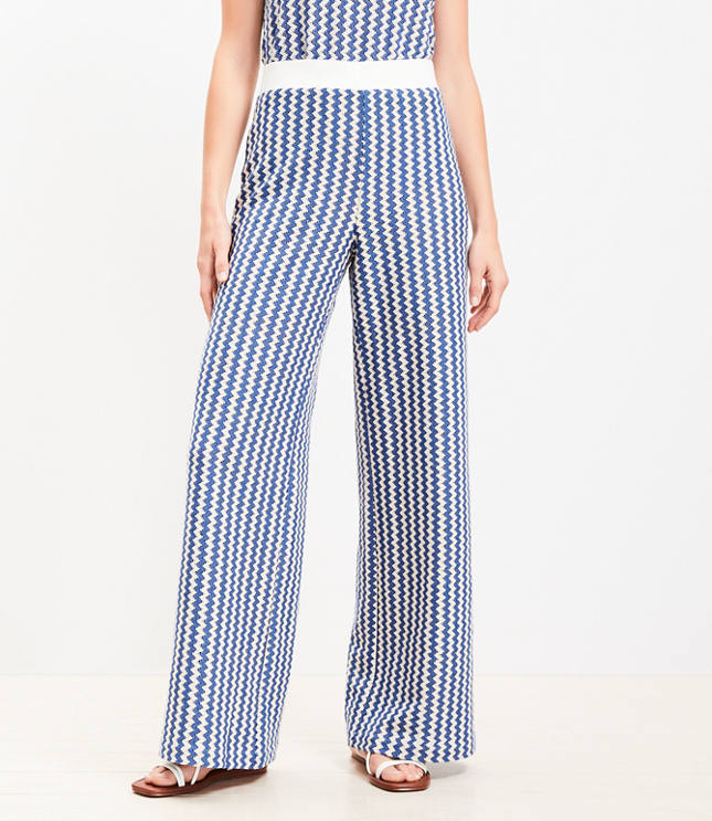 LOFT Beach Zig Zag Crochet Pants