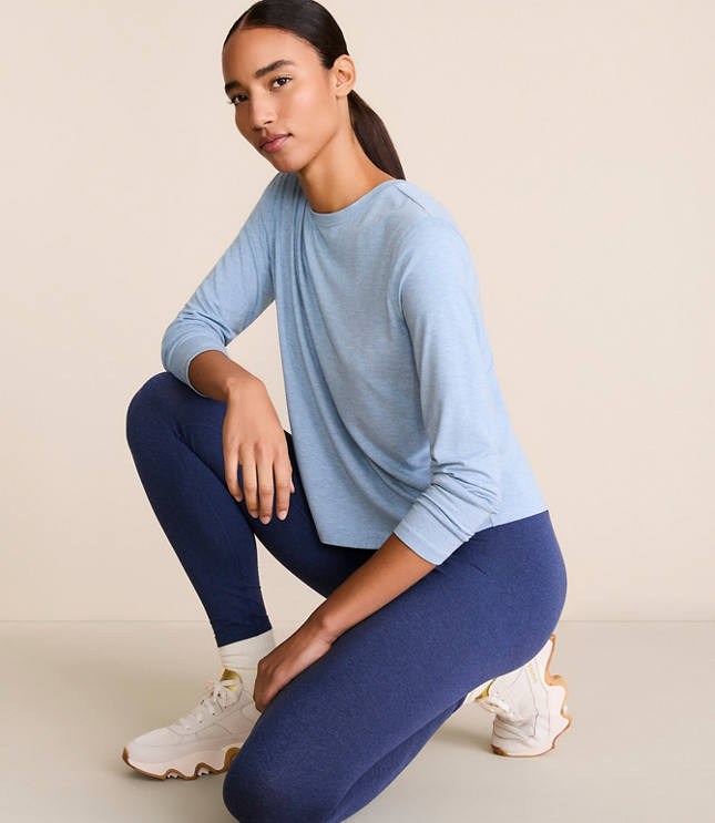 Lou & Grey Heathered Essential Modal Long Sleeve Tee