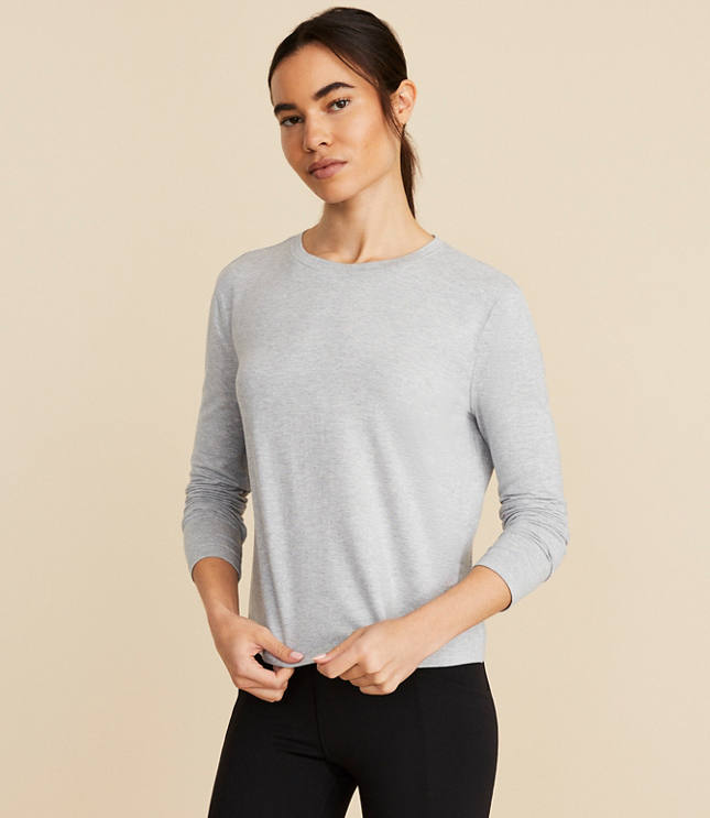 Lou & Grey Heathered Long Sleeve Tee