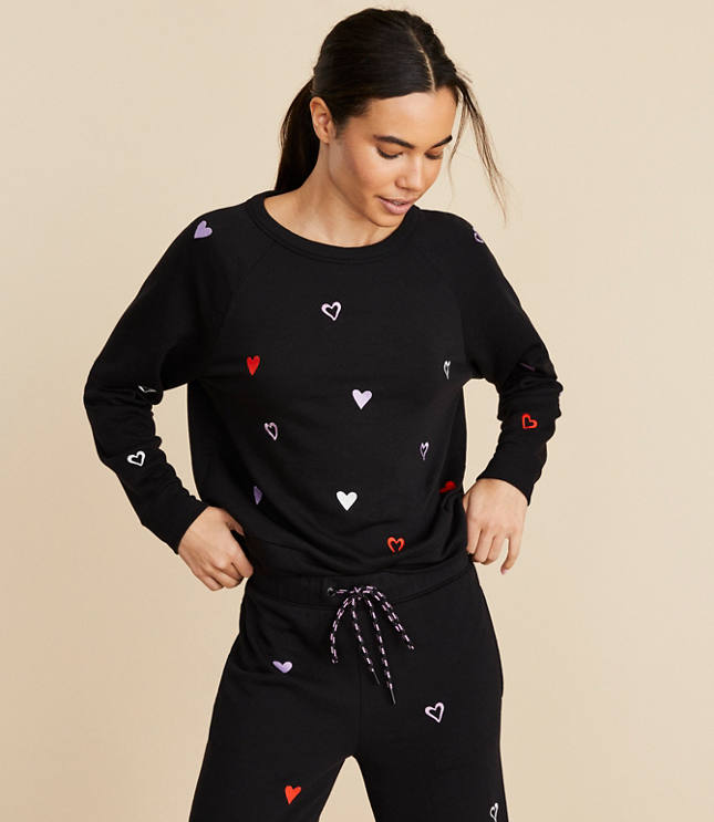 Lou & Grey Heart Cozy Cotton Sweatshirt