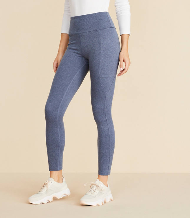 Lou & Grey Heathered Luvstretch Side Pocket Leggings