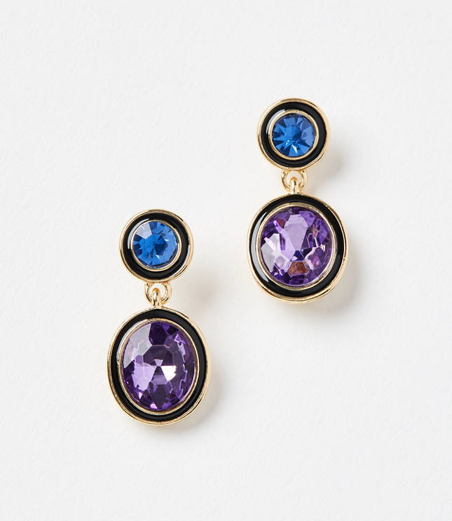 Enamel Sparkle Drop Earrings