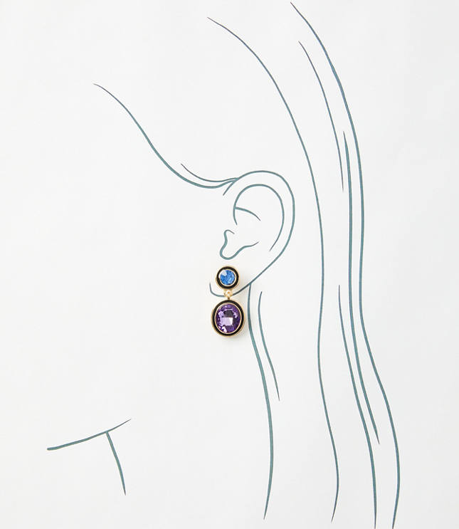 Enamel Sparkle Drop Earrings