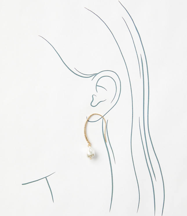 Pearlized Sparkle Pull Through Earrings