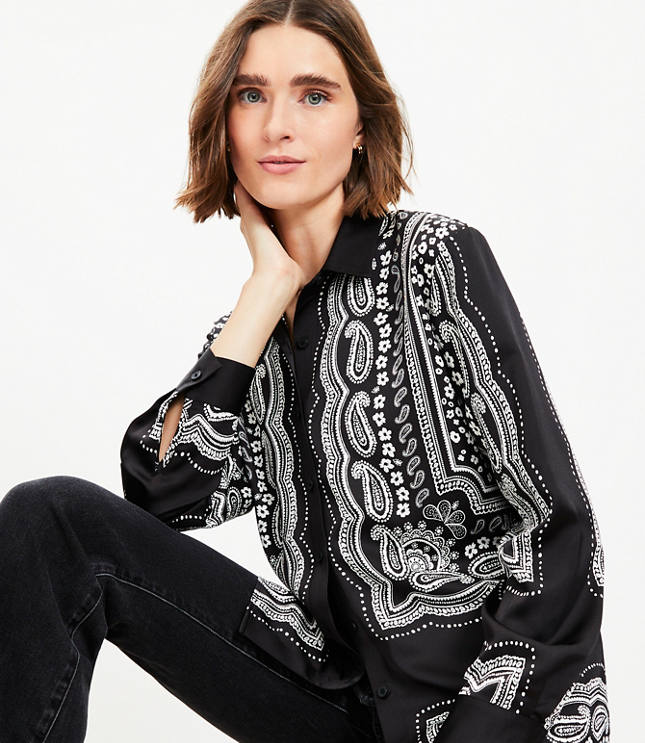 Petite Paisley Everyday Relaxed Shirt