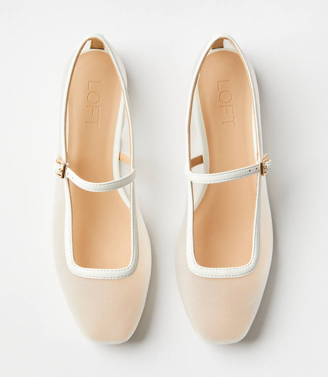 Mesh Mary Jane Flats