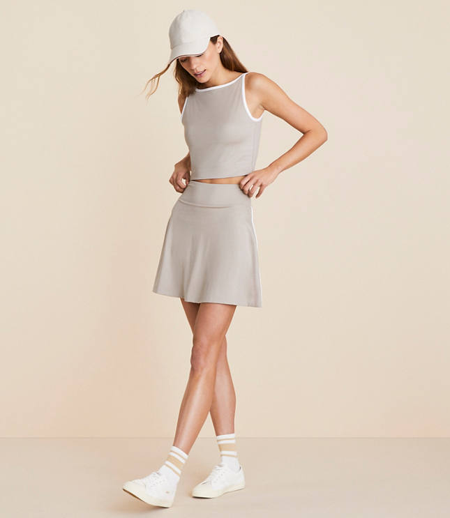 Loft Lou & Grey Striped Softsculpt Mini Skort