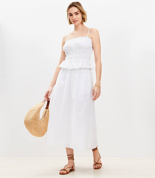 Eyelet Pull On Maxi Pocket Skirt