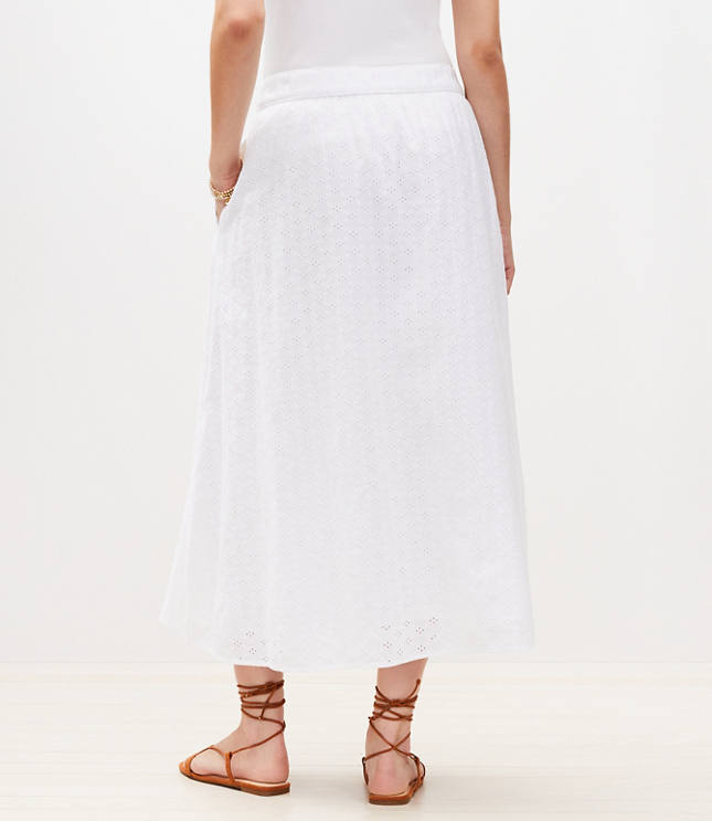 Eyelet Pull On Maxi Pocket Skirt