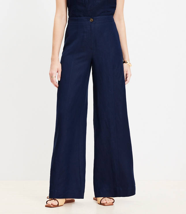 Chambray Linen Pants | Loft