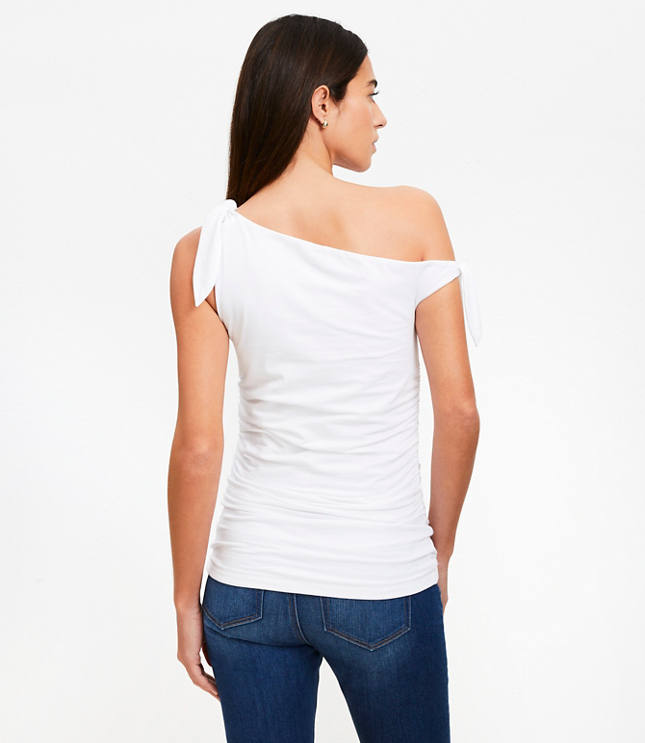 Bow Tie Shirred Top