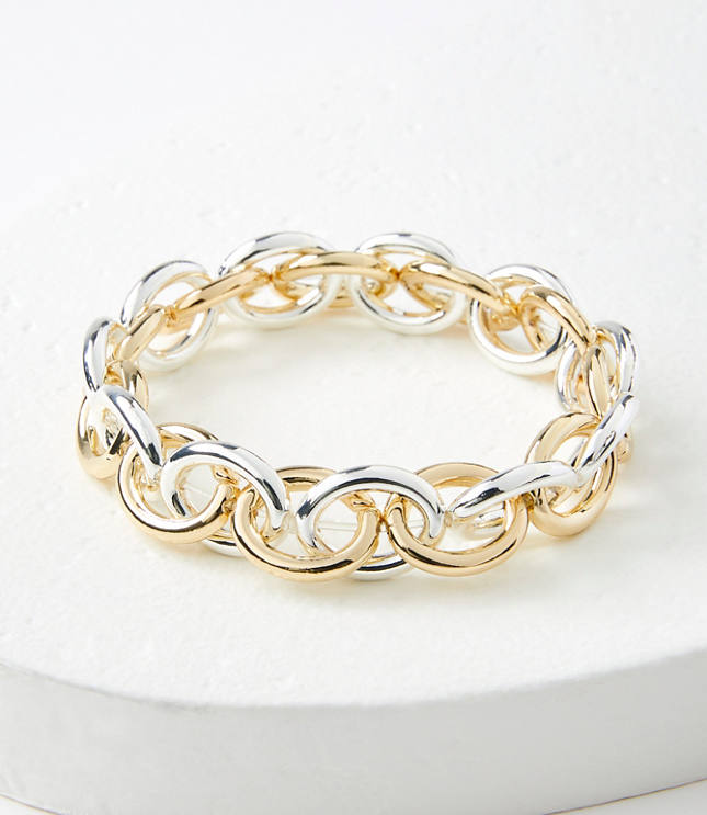 Mixed Metal Chain Link Bracelet