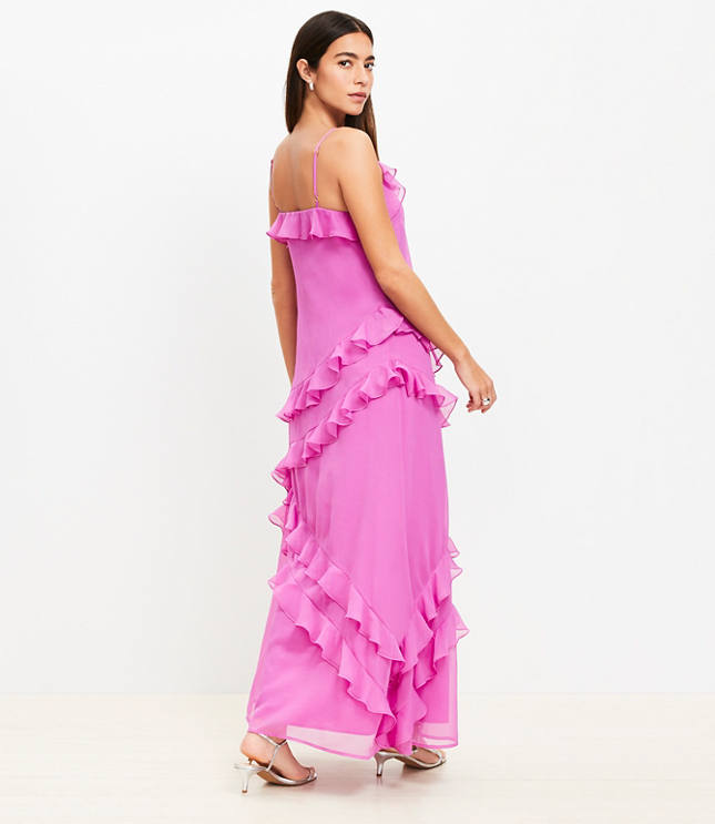 Ruffle Strappy Maxi Dress