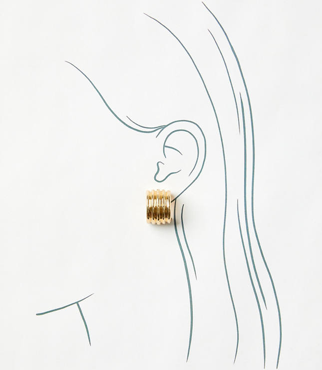 Textured Modern Mini Hoop Earrings