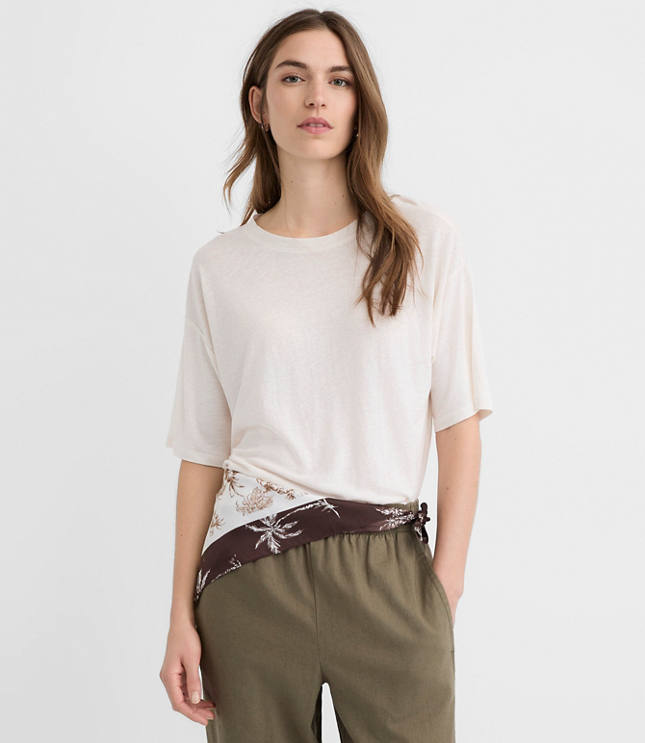 Linen Blend Modern Tee