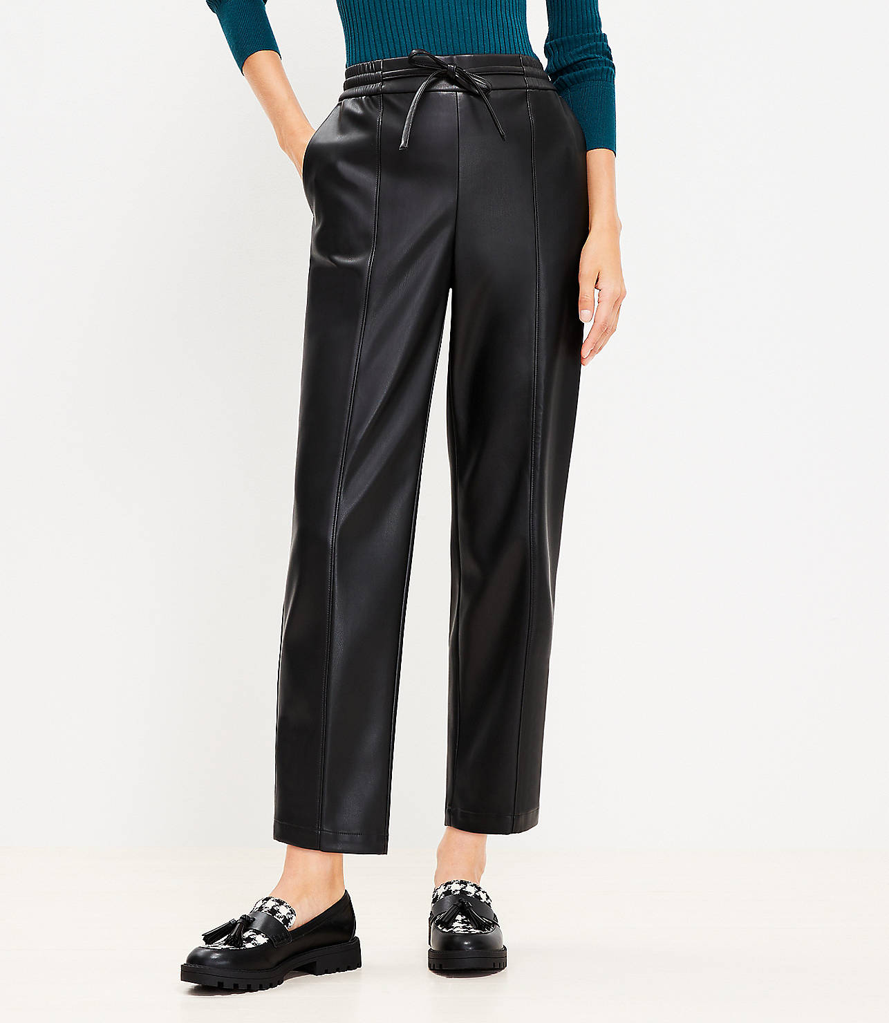 Jogger Pants in Faux Leather