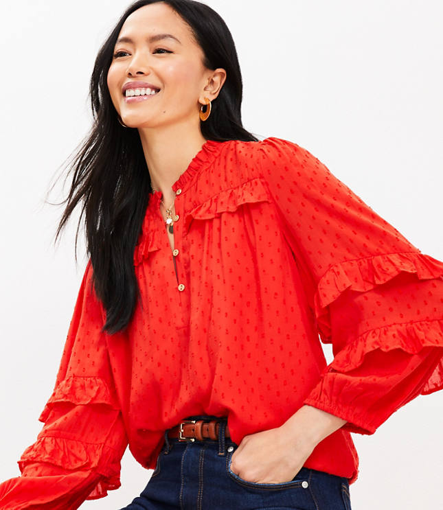 Ruffle Blouses for Women | Loft