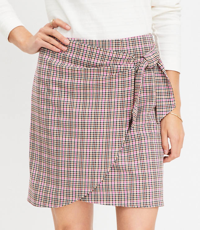 Plaid Wrap Skirt