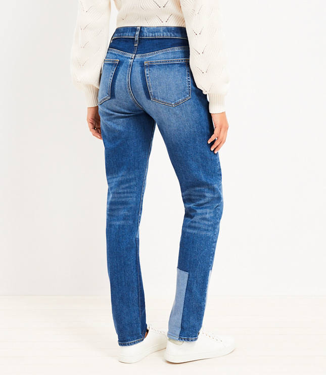 Mid-Wash Low-Rise Skinny Fit Narrow Leg Jeans