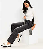 Belted High Rise Wide Leg Jeans in Washed Black Wash carousel Product Image 2