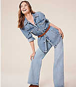 High Rise Wide Leg Jeans in Light Wash Indigo carousel Product Image 4