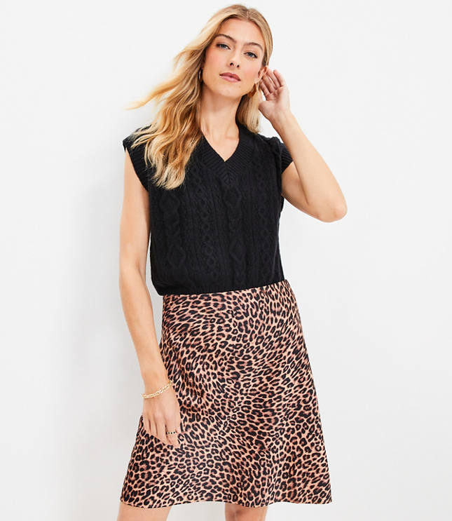 Leopard midi skirt loft hotsell