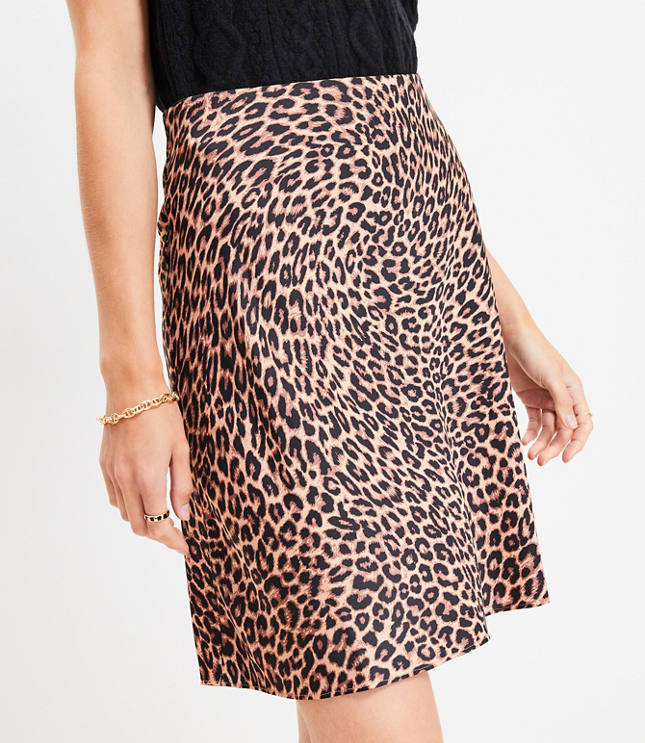 Leopard Print Bias Skirt