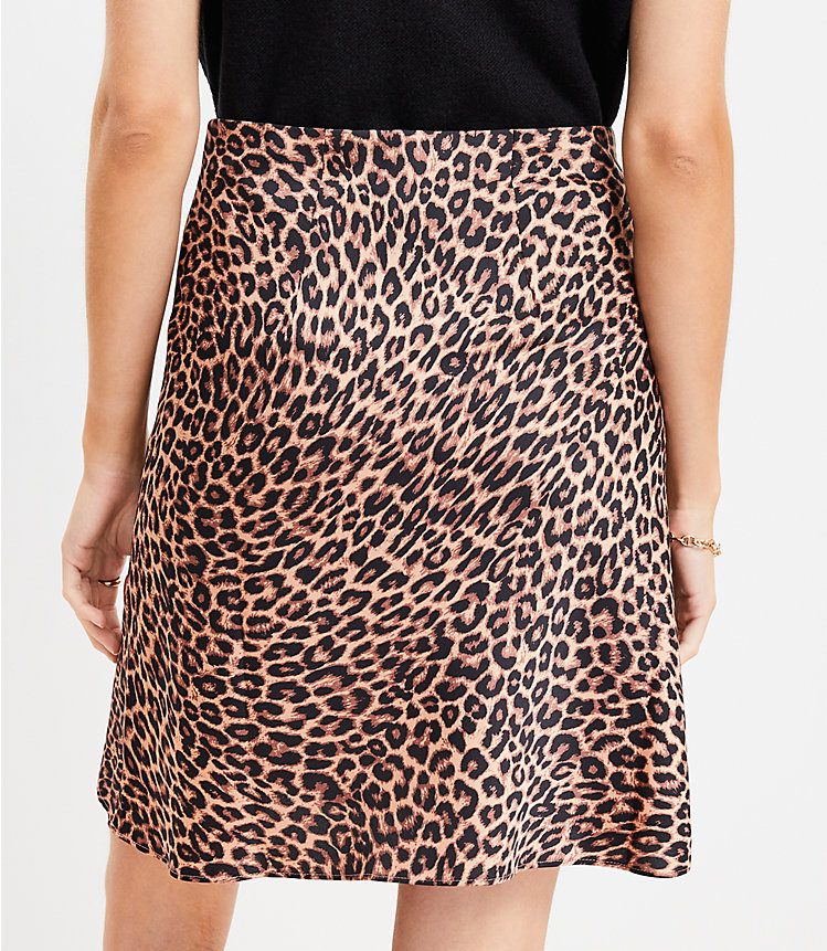 Leopard Print Bias Skirt image number 2