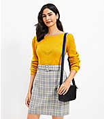 Plaid Belted Patch Pocket Skirt carousel Product Image 1