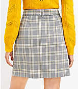 Plaid Belted Patch Pocket Skirt carousel Product Image 3