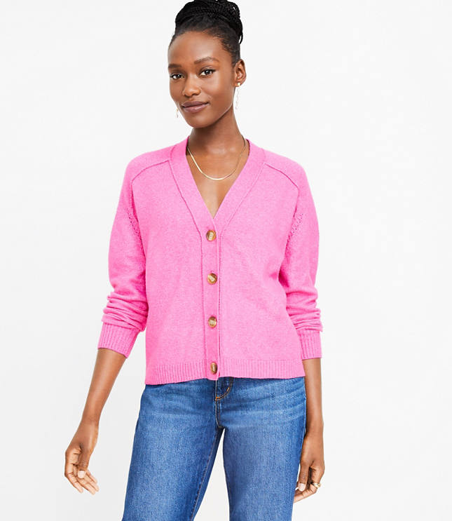 Cropped V-Neck Cardigan