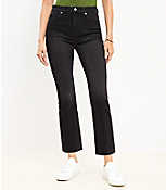 Pintucked Fresh Cut High Rise Kick Crop Jeans in Washed Black carousel Product Image 1