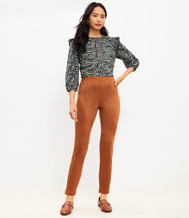 Houndstooth Coated Ponte Leggings