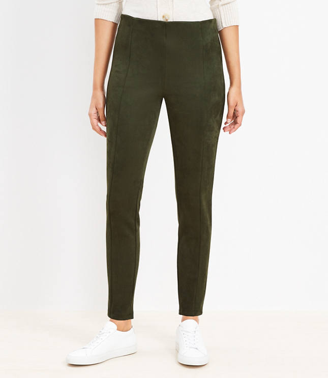 Buy Old Navy women faux suede stevie pants green Online