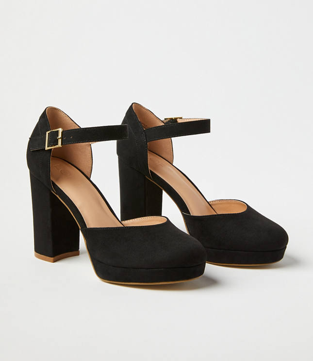 Shoes Galore - Ankle Strap Block Heel Pumps