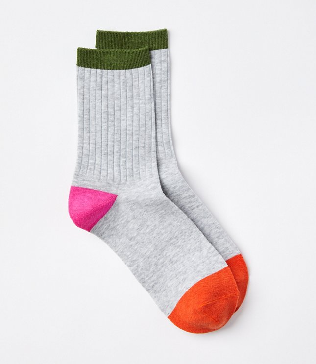 Colorblock Crew Socks