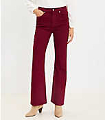 Petite High Rise Slim Flare Jeans in Magical Plum carousel Product Image 1