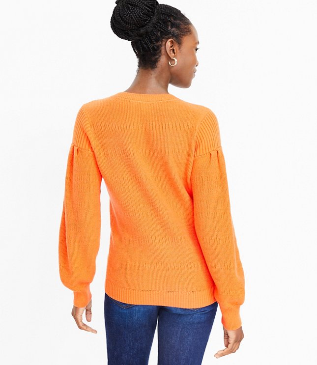 Honeycomb Stitch V-Neck Sweater