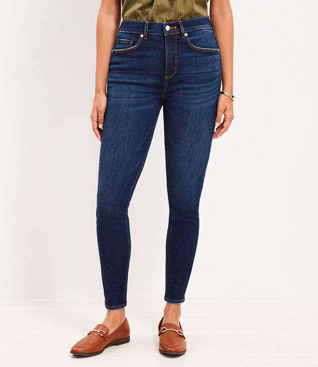 Tall Curvy High Rise Skinny Jeans in Classic Dark Indigo Wash