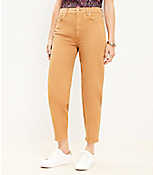 Petite High Rise Barrel Jeans in Perfect Camel carousel Product Image 1