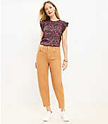 Petite High Rise Barrel Jeans in Perfect Camel carousel Product Image 2