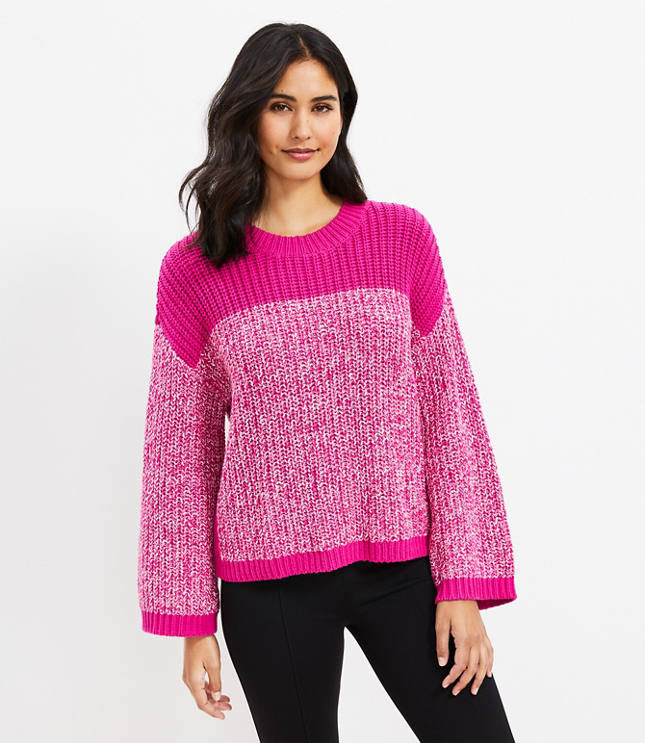 Lou & Grey Marled Colorblock Sweater