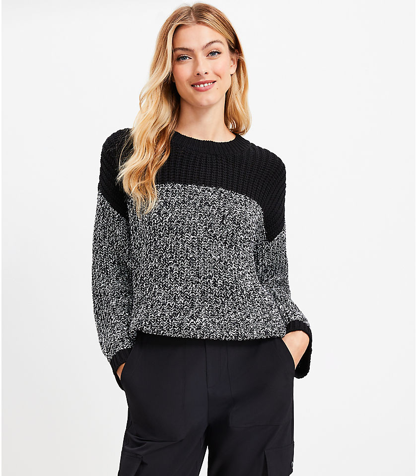 Lou & Grey Marled Colorblock Sweater